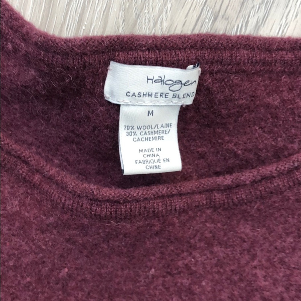 Cashmere maroon sweater top - Picture 3 of 5